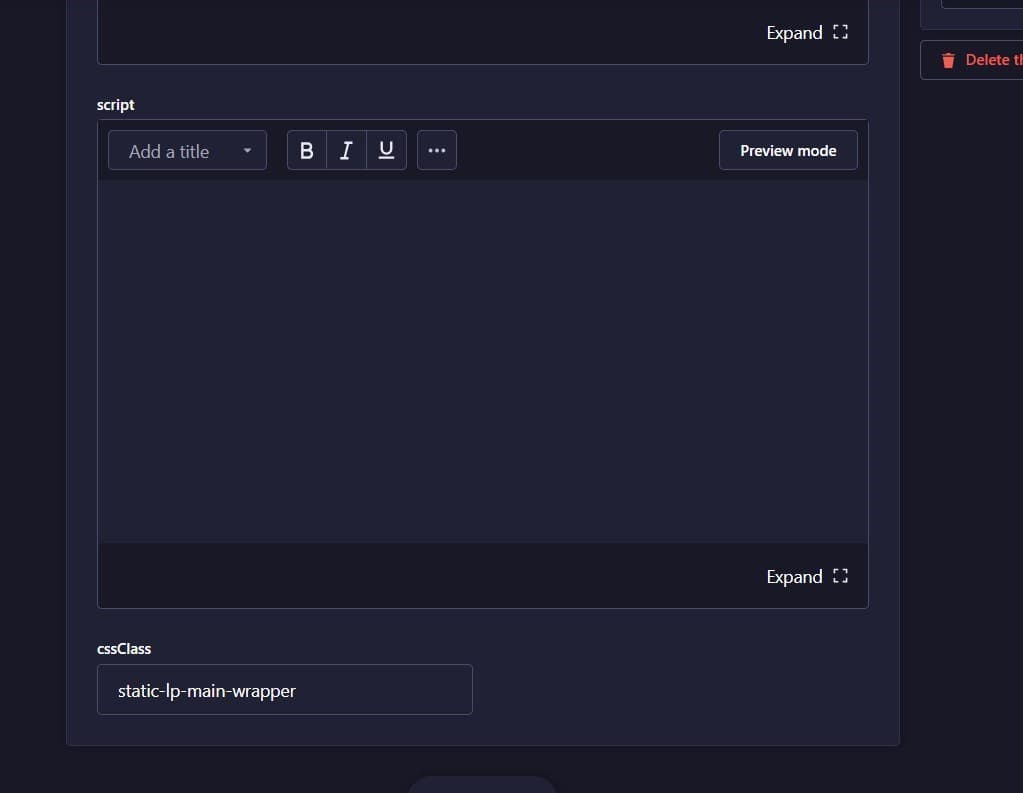 Strapi script field